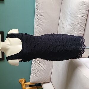 GUESS 'Maria' Black Fringe Cocktail Dress, size 6